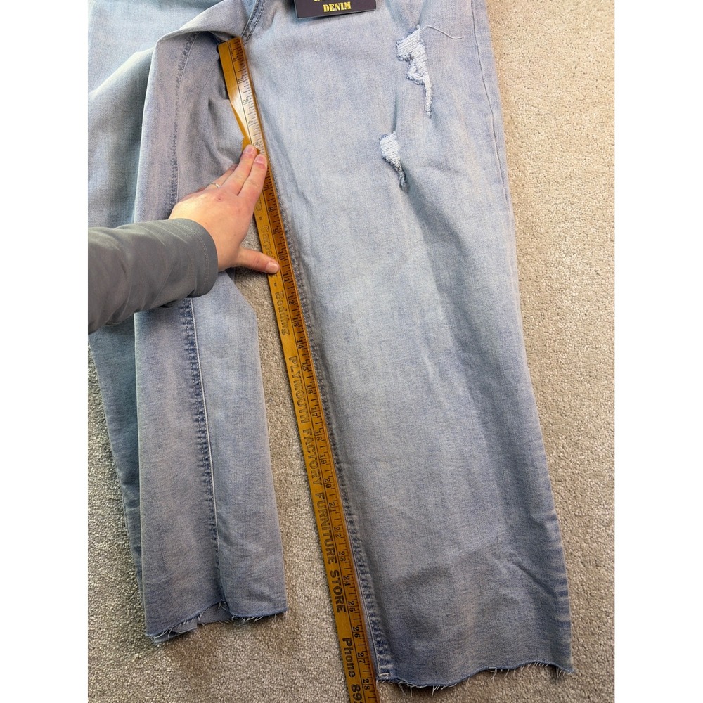 Indigo Rein Jeans Women's 13 (30x28) Light Wash Ankle Super High Rise Loose NEW - Picture 7 of 8